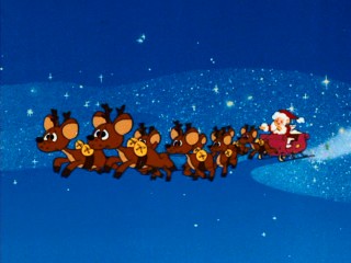 Spoiler warning: Santa Claus, his miniature sleigh, and eight tiny reindeer make a climactic appearance, as expected and front cover advertised.