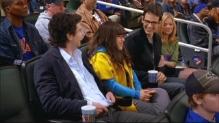 Betty is all smiles on the outside, but inside she's a nervous wreck sitting between her current boyfriend Matt (David Eric Gold) and ex-boyfriend Henry (Christopher Gorham).