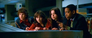 Spencer (Dyllan Christopher), Donna (Quinn Shephard), Grace (Gina Mantegna), and Charlie (Tyler James Williams) plot their next authority-defying move in "Unaccompanied Minors."