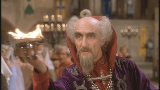 Ron Moody plays Merlin with flair.