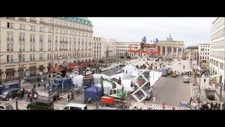 You can tell a major motion picture is being shot outside the Brandenburger Tor (Brandenburg Gate) in "'Unknown': What is Known?"