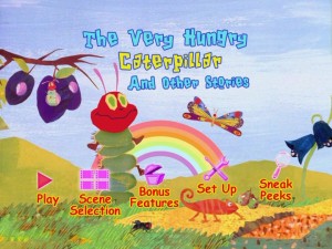 The Main Menu for "The Very Hungry Caterpillar and Other Stories."