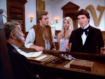 Phineas has the dishy classmate-lawyer (Jenny Neumann), but Voyager Drake (Stephen Liska) is still counting on a conviction in "The Trial of Phineas Bogg."