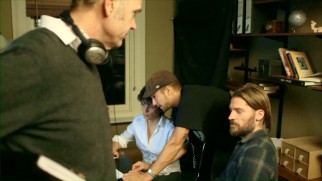 Behind-the-scenes footage shows that Erik Poppe directs his international cast in English.