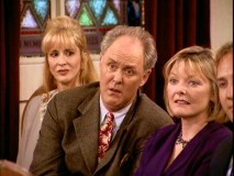 Obnoxiously high on cough syrup, Dick (John Lithgow) accompanies Mary (Jane Curtin) at a wedding in "Post Nasal Dick."