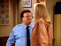 Hello, Newman! Wayne Knight begins his series-long stint as Sally's love interest Officer Don in "Assault with a Deadly Dick."