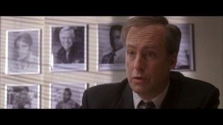 Unheard in the film itself, Bob Odenkirk appears before '80s celebrity headshots to fire Barry in this deleted scene.
