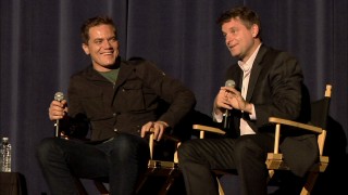 At a SAG Foundation screening, Michael Shannon and Shea Whigham answer the questions of a host and the audience.