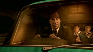 A Dad (Bill Paterson) drives his family around on vacations in Robert Bradbrook's 2002 short "Home Road Movies."