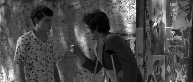 Tetro (Vincent Gallo) gives his younger brother Bennie (Alden Ehrenreich) a talking to in Francis Ford Coppola's Buenos Aires drama.