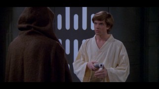 Eric (Topher Grace) imagines himself as the Luke Skywalker to Red's Obi-Wan Kenobi in the "Star Wars"-inspired "A New Hope."