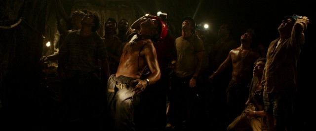 Trapped miners listen hopefully to the sound of approaching drills in "The 33."