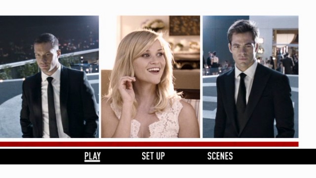 This closing shot of the DVD's main menu montage really conveys the film's two hunks for every Reese concept.