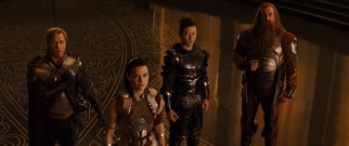 Brave though they may be, Lady Sif and the Warriors Three inject levity into "Thor."