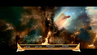 The combo pack's DVD may drop bonus features, but gladly not this celestial animated menu depicting Thor's hammer's journey through space.