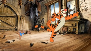 Tigger teaches Roo the Whoop-De-Dooper Loop-De-Looper Ali-Ooper Bounce.