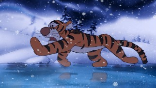 Tigger braves the snowy winter cold to track down his family.