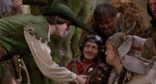 Robin Hood (John Cleese) greets the Time Bandits like a well-intentioned but clueless royal.