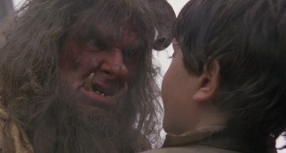Winston the Ogre (Peter Vaughan) isn't keen on Kevin's chiropractic advice.