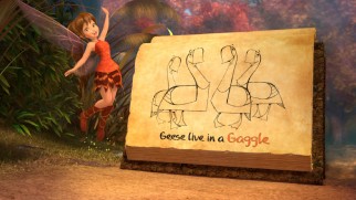 Fawn teaches terms of venery in song in "Tink'n About Animals."