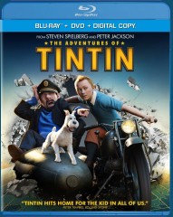 The Adventures of Tintin Blu-ray + DVD + Digital Copy combo pack cover art