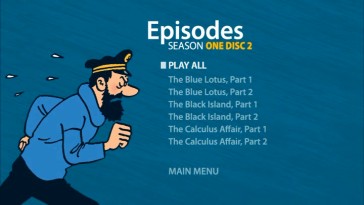 Captain Haddock is in a rush to watch Disc 2's episodes.
