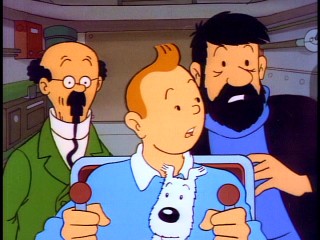 Absent-minded Professor Calculus, Young Tintin, Snowy the dog, and excitable Captain Haddock are on the case!