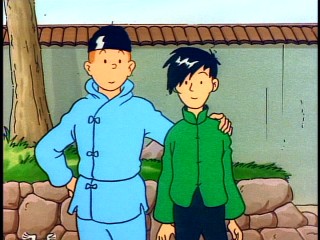 Everyone loves an Asian boy, including Tintin who makes Chen his friend in "The Blue Lotus, Part 2."