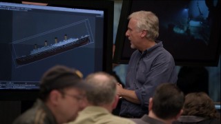 James Cameron and friends try to refine their animated simulation of the Titanic's sinking in the 2012 National Geographic documentary "The Final Word."