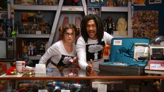 The otherworldly proprietors of Blast from the Past (Kathryn Hahn and Keegan-Michael Key) tout their sci-fi wares in this local commercial.