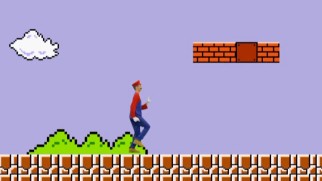 Because he can, Daniel Tosh becomes Mario for a run-through of the first level of "Super Mario Bros."