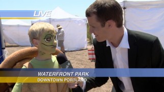 "I Like Turtles" kid Jonathan Ware ditches his signature zombie look for turtle make-up in his Web Redemption segment.