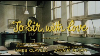 The theatrical trailer for "To Sir, with Love" writes the film's title in cursive.