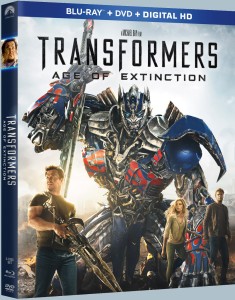 Transformers: Age of Extinction Blu-ray + DVD + Digital HD combo pack cover art