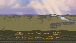 Disc 1's main menu complicates content access with its overlapping layout.