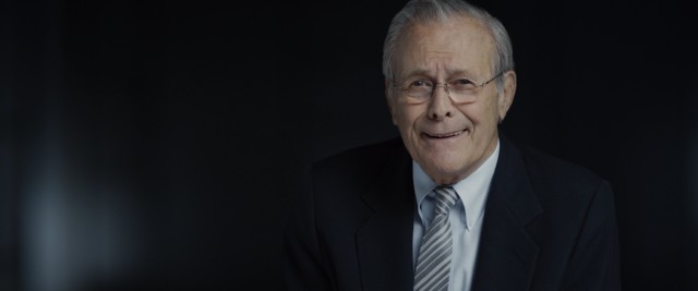 Donald Rumsfeld reads his memo and recalls his most recent stint in the White House in the 2014 documentary "The Unknown Known."