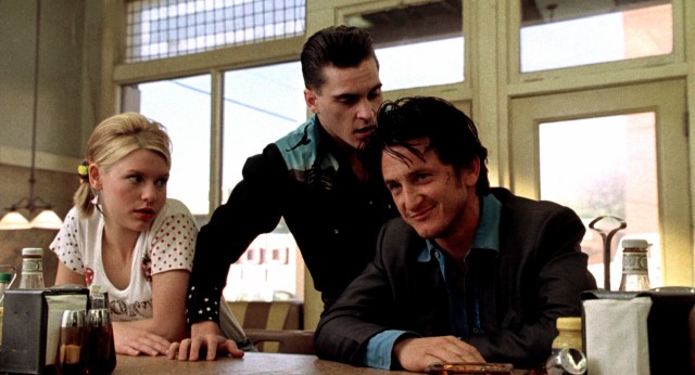 Bobby (Sean Penn) can only laugh in response to the ditzy Jenny (Claire Danes) and her explosive boyfriend Toby N. Tucker (Joaquin Phoenix).