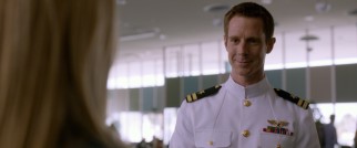 Ex-boyfriend Logan Echolls (Jason Dohring) greets Veronica at the airport in uniform like the Navy pilot he is.