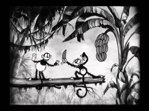 Coupling, seen here in "Monkey Melodies" is a recurring theme of Silly Symphonies cartoons.