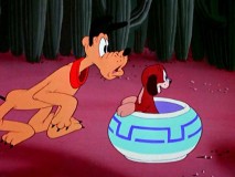 In "Pueblo Pluto", Pluto and a pup look offscreen at something we'll never see, perhaps "Song of the South."