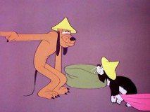 "The vault is that way!" Pluto is a Japanese Sandman in "Cat Nap Pluto."