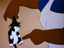 Figaro gets a lecture from Mammy about why they're in the vault in "Figaro & Cleo."