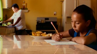 Seen here doing her homework, Daisy Esparza is one of five elementary school students whose search for a better education is documented in "Waiting for 'Superman'."