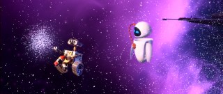 And the award for 2008's cutest screen couple goes to... WALL-E and EVE. WALL-E and EVE couldn't be here tonight; they're busy enjoying outer space with a fire extinguisher.