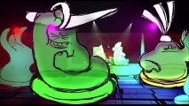 No, it's not a work-in-progress trailer for "Flubber 2" but a "Captain's Log" look at a deleted dance scene planned for the gelatinous blobs conceived for the film.