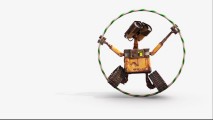 WALL-E enjoys a Hula Hoop in his "Treasures & Trinkets" short.