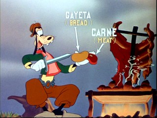 Goofy is both a carnivorous gaucho and, once again, a smoking cowboy in his newly-uncut portion of "Saludos Amigos."