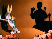 Bugs Bunny is entirely confident that the Oscar will be his in the bonus short "What's Cookin' Doc?"