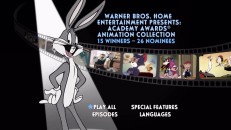 Warner thought this main menu was so nice, they used it thrice. A few of the listings change, but Bugs and his film strip friends claim each disc.