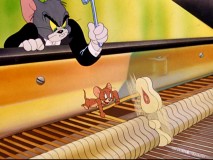 The similarities between Tom and Jerry's Oscar-winning "Cat Concerto" and Bugs Bunny's concurrently-nominated "Rhapsody in Rabbit" are discussed both in Eric Goldberg's audio commentary and Disc 3's documentary, but we sadly don't get Bugs' version in full.
